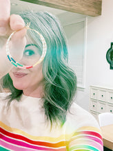 Load image into Gallery viewer, Candy Land // Japanese miyuki glass hand beaded gold filled hoops
