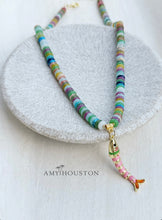 Load image into Gallery viewer, Tropical Storm // fish pendant gemstone necklace
