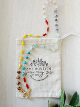 Load image into Gallery viewer, Central Park // hand wire wrapped beaded glass and gemstone necklace
