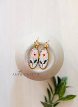 Load image into Gallery viewer, Charlotte heirloom flower pendant earrings
