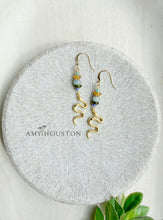 Load image into Gallery viewer, Strike of the Wild // snake beaded dangle earrings
