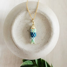 Load image into Gallery viewer, Under The Sea // hand painted Fish pendant necklace
