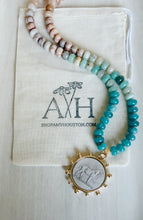 Load image into Gallery viewer, Derby // horse race day pendant gemstone necklace
