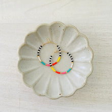 Load image into Gallery viewer, California Dreamin // Japanese Miyuki glass hand beaded gold filled hoop earrings
