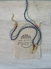 Load image into Gallery viewer, Off The Coast of Italy fish pendant beaded glass and gemstone necklace
