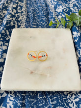 Load image into Gallery viewer, Cavaliers UVA // Japanese Miyuki glass hand beaded gold filled hoop earrings

