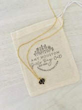 Load image into Gallery viewer, Out of the Dark lotus black pave crystal necklace
