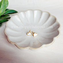 Load image into Gallery viewer, Sweetheart // blush or ivory heart post earrings
