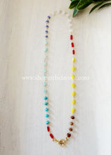 Load image into Gallery viewer, Central Park // hand wire wrapped beaded glass and gemstone necklace
