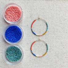 Load image into Gallery viewer, Amalfi weightless glass gold filled hoops
