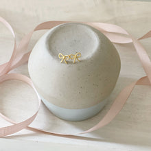 Load image into Gallery viewer, Gold Bitty Bow post earrings
