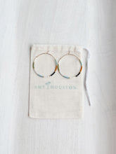 Load image into Gallery viewer, Yellowstone // Japanese Miyuki glass hand beaded gold filled hoop earrings
