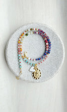 Load image into Gallery viewer, Full Heart, Big Faith // gemstone cross and heart charm necklace
