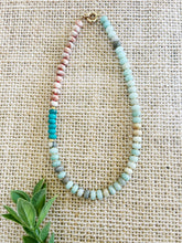 Load image into Gallery viewer, Koi // rondelle amazonite gemstone necklace
