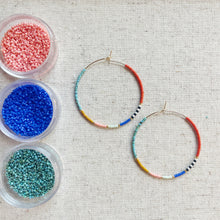 Load image into Gallery viewer, Amalfi weightless glass gold filled hoops
