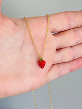 Load image into Gallery viewer, Strawberry pendant necklace
