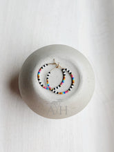 Load image into Gallery viewer, Carousel // weightless glass gold filled miyuki beaded hoops
