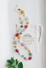 Load image into Gallery viewer, Color Crush// smooth tube round rondelle gemstone necklace

