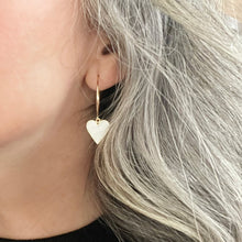 Load image into Gallery viewer, Pure Heart gold filled hoops
