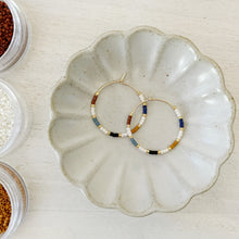 Load image into Gallery viewer, Highland weightless round glass bead hoops
