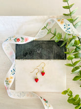 Load image into Gallery viewer, Berries for Bennett strawberry dangle earrings
