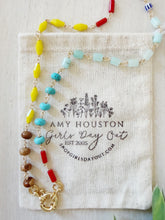 Load image into Gallery viewer, Central Park // hand wire wrapped beaded glass and gemstone necklace
