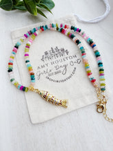 Load image into Gallery viewer, Sweet + Salty // articulated fish// rainbow jasper gemstone necklace

