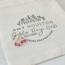 Load image into Gallery viewer, Color Pop baguette crystal post earrings
