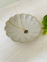 Load image into Gallery viewer, Out of the Dark lotus black pave crystal necklace
