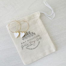 Load image into Gallery viewer, Pure Heart gold filled hoops
