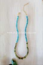 Load image into Gallery viewer, River Moss // rondelle gemstone necklace
