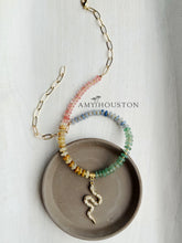 Load image into Gallery viewer, Hidden Hollow // snake pendant gemstone necklace
