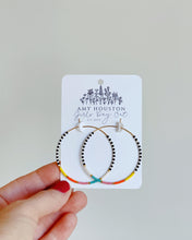 Load image into Gallery viewer, California Dreamin // Japanese Miyuki glass hand beaded gold filled hoop earrings
