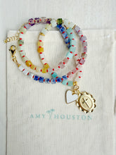 Load image into Gallery viewer, Full Heart, Big Faith // gemstone cross and heart charm necklace
