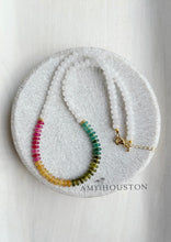 Load image into Gallery viewer, Secret Garden// tourmaline + white jade necklace
