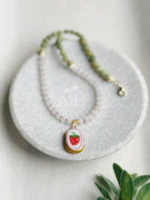 Load image into Gallery viewer, Shortcake // strawberry gemstone necklace
