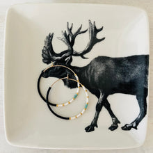 Load image into Gallery viewer, Nordic // Japanese Miyuki glass hand beaded gold filled hoop earrings
