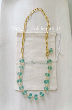 Load image into Gallery viewer, Marine // 4 in 1 recycled glass necklace
