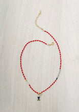 Load image into Gallery viewer, Rio Bleu // fish pendant miyuki beaded glass necklace
