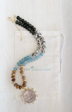 Load image into Gallery viewer, Wellington // equestrian horse pendant gemstone necklace
