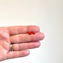 Load image into Gallery viewer, Strawberry post earrings
