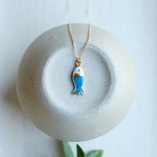 Load image into Gallery viewer, Catch and Release // painted Fish pendant necklace
