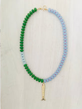 Load image into Gallery viewer, Coast to Coast // fish pendant beaded glass necklace
