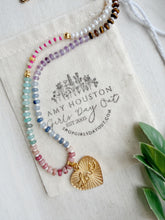 Load image into Gallery viewer, Candy Kisses// gemstone pearl + heart pendant necklace
