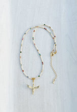 Load image into Gallery viewer, The Golden Goose // gold goose pendant gemstone necklace
