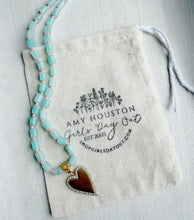 Load image into Gallery viewer, Gentle Heart // mint jade, heart pendant necklace
