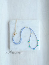 Load image into Gallery viewer, Ocean Spray // Italian glass tear drop necklace
