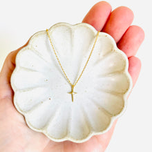 Load image into Gallery viewer, Quiet Faith tiny cross necklace
