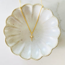 Load image into Gallery viewer, Quiet Faith tiny cross necklace
