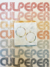 Load image into Gallery viewer, Small Town // Japanese Miyuki glass hand beaded gold filled hoop earrings
